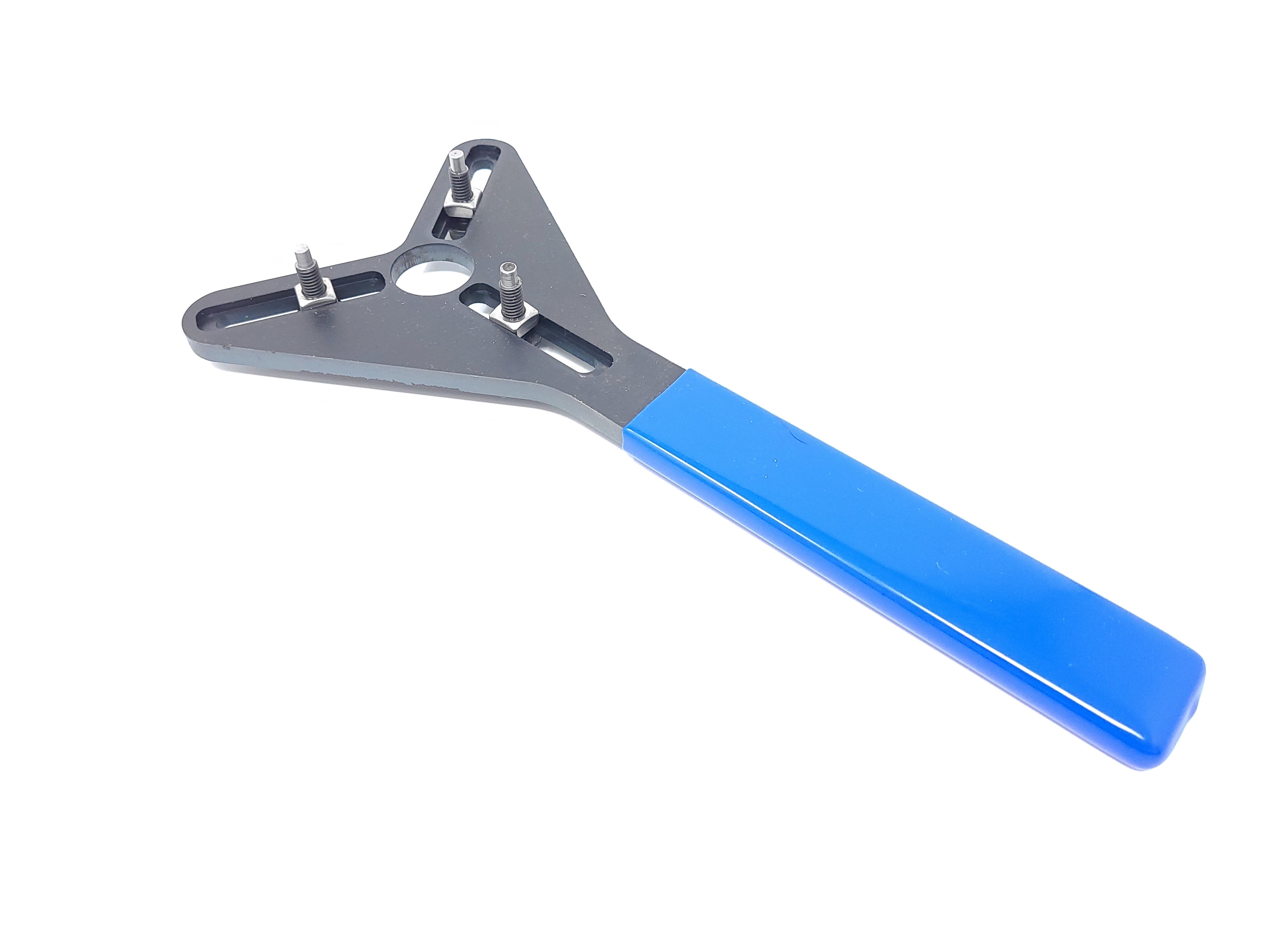 Adjustable 3 pin wrench for A/C compressor clutch